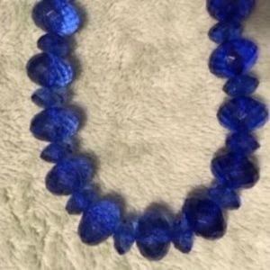Faceted Chunky Blue Necklace